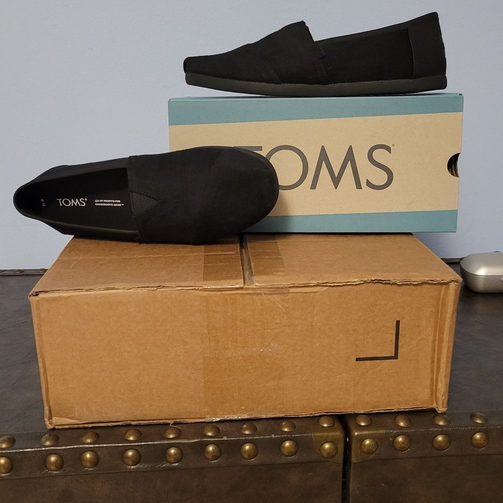 TOMS Alpargata Black/Black Heavy Twill Size 10